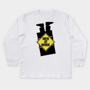 Men At Work Cut Out Kids Long Sleeve T-Shirt